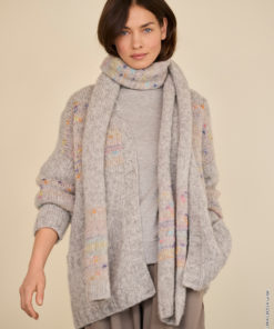 Strickset Schal Mit Streifenmuster aus Alpaca Air II und Cassata von Lana Grossa