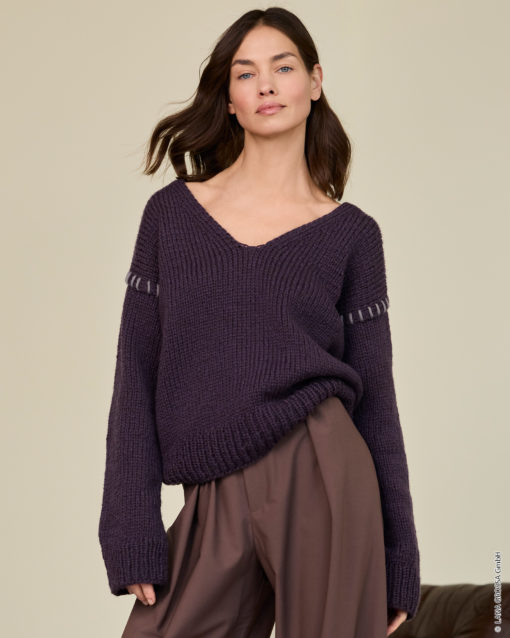 Strickset V-Pullover Aus Winter Softness Von Lana Grossa