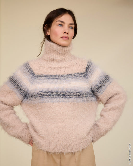 Strickset Pullover Mit Rundpasse Aus Basta Und Basta Mista Von Lana Grossa