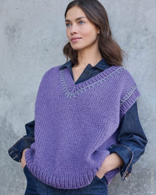 Strickset V-Pullunder Aus Winter Softness Von Lana Grossa