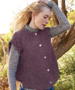 Strickset Halbpatent-weste aus Cool Wool Vintage von Lana Grossa