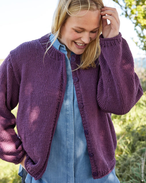 Strickset Top Down Oversize-Jacke Aus Cool Wool Superbig Uni Von Lana Grossa