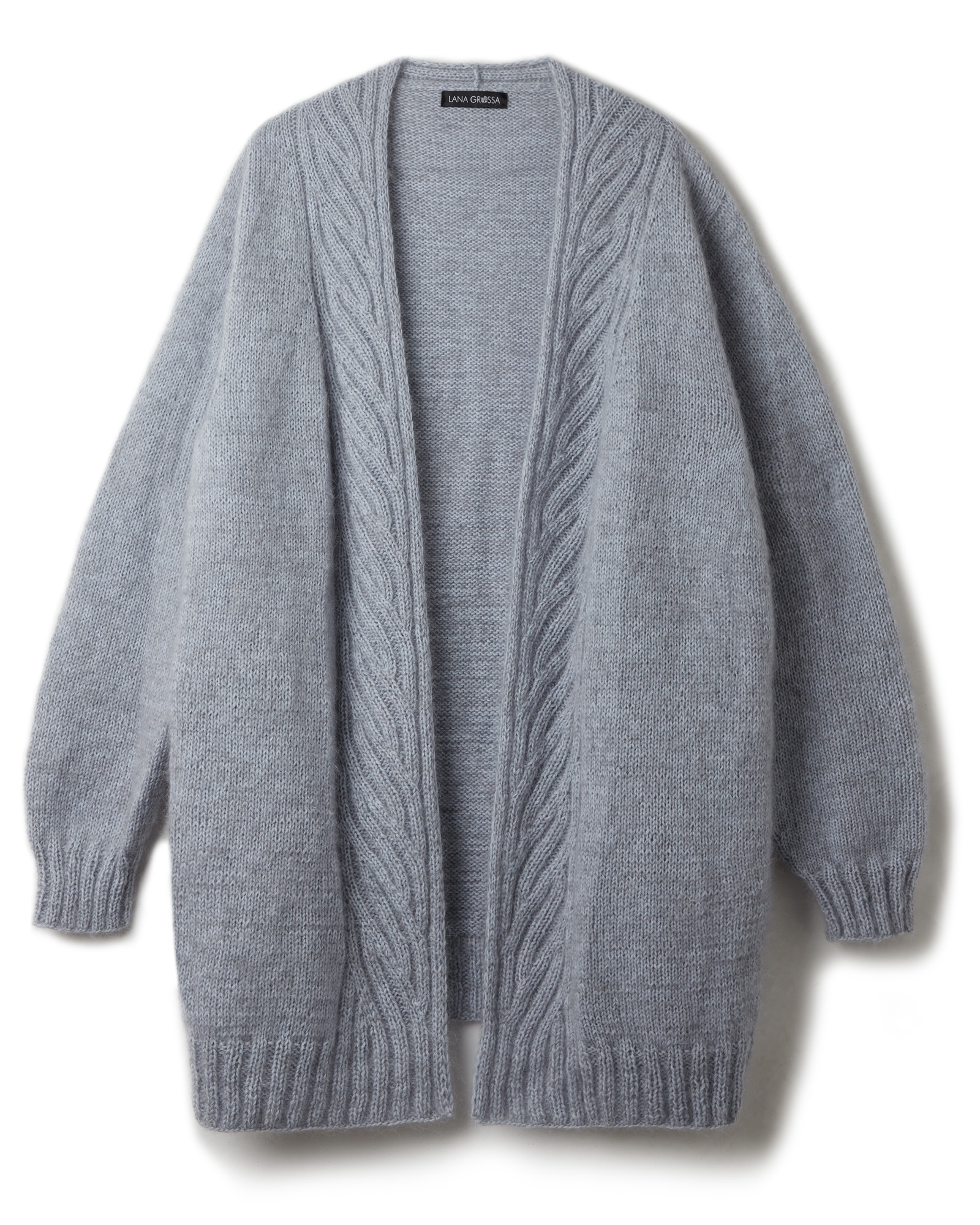 Strickset Jacke Mit Muster-Blende Aus Cool Wool Lace Und Silkhair Von Lana Grossa 2 Strickset Jacke Mit Muster-Blende Aus Cool Wool Lace Und Silkhair Von Lana Grossa – Bild 2