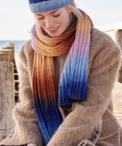 Strickset Schal Mit Falschem Patentmuster aus Cool Wool Big Color von Lana Grossa