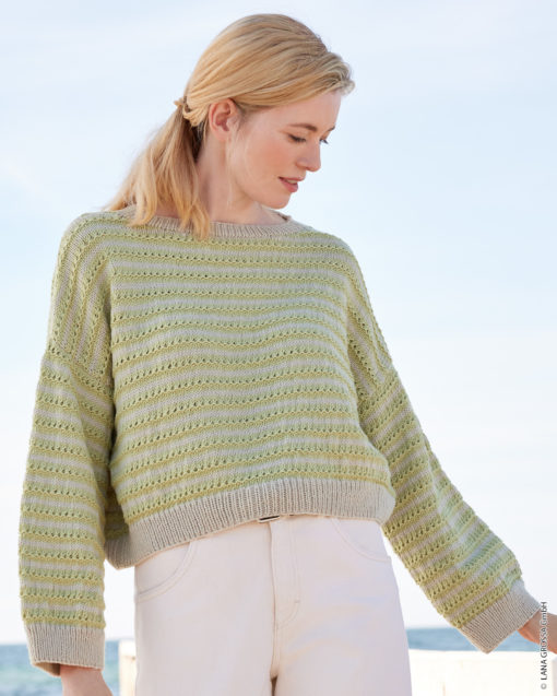 Strickset Oversize-Pullover Aus Cool Wool Big Und Cool Wool Big Mélange Von Lana Grossa