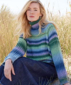 Strickset Top Down Pullover aus Cool Wool Big Color von Lana Grossa