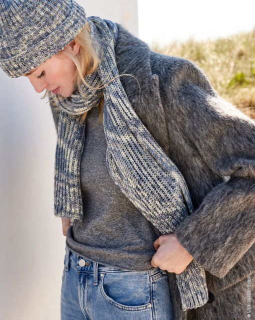 Strickset Schal Im Patentmuster Aus Cool Wool Von Lana Grossa