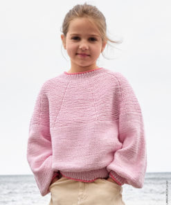 Strickset Top Down Kinderpullover aus Cool Wool Big Mélange von Lana Grossa