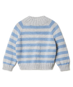 Strickset Top Down Kinder-Streifenpullover Aus Cool Wool Big Mélange Von Lana Grossa 4 Hw2025 Merino Edition 04 Lana Grossa 9237314 M33 Mf2