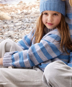Strickset Top Down Kinder-Streifenpullover Aus Cool Wool Big Mélange Von Lana Grossa 5 Hw2025 Merino Edition 04 Lana Grossa 9237314 M33 Mf3