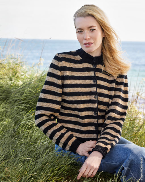 Strickset Streifenjacke Glatt Rechts Aus Cool Wool Big Und Cool Wool Big Vintage Von Lana Grossa