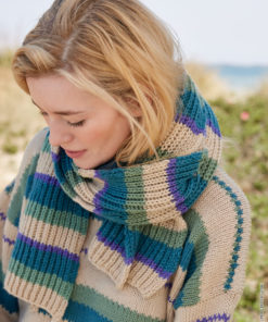 Strickset Streifenschal aus Merino Uno von Lana Grossa
