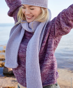 Strickset Schal Glatt Rechts aus Cool Wool Superbig Uni von Lana Grossa