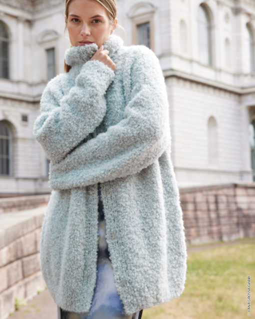 Strickset Longjacke Mit Druckknöpfen Aus Orsetto Von Lana Grossa