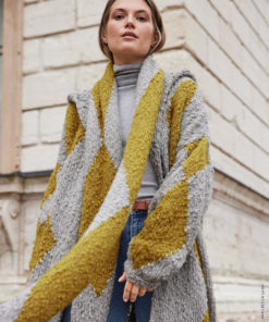 Strickset Schal Mit Rautenmuster aus Caramella von Lana Grossa