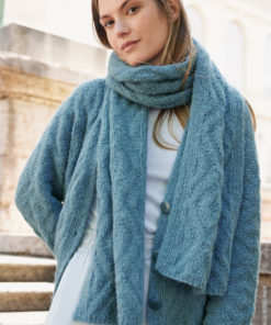Strickset Schal Im Rautenmuster aus Nebbia von Lana Grossa