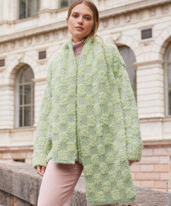 Strickset Schal Im Double-face-muster aus Orsetto und Lucida von Lana Grossa