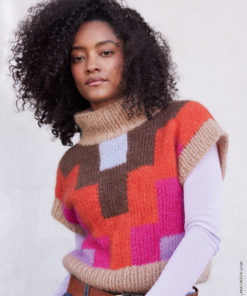 Strickset Slipover Mit Farbflächen aus Mohair Di Gio von Lana Grossa