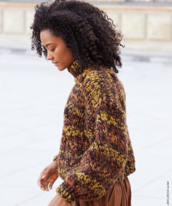 Strickset Pullover Mit Zopfmuster aus Dolce von Lana Grossa