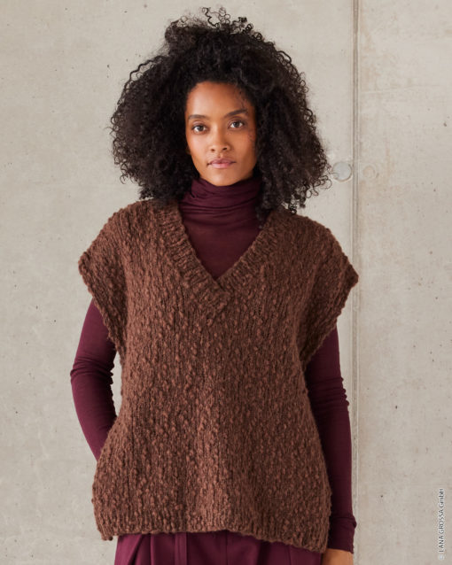 Strickset Slipover Mit Schlitzen Aus Caramella Von Lana Grossa