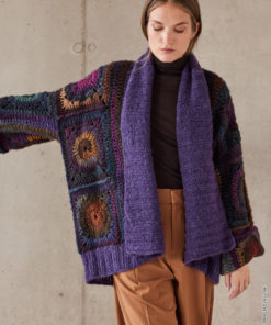 Strickset Jacke Mit Grannys aus Bomba und Alpaca Air II von Lana Grossa