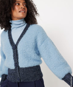 Strickset Jacke Mit Betonter Blende Aus Royal Alpaca Und Lucida Von Lana Grossa 5 Hw2025 Filati Journal 70 Lana Grossa 9230070 M33 Mf3