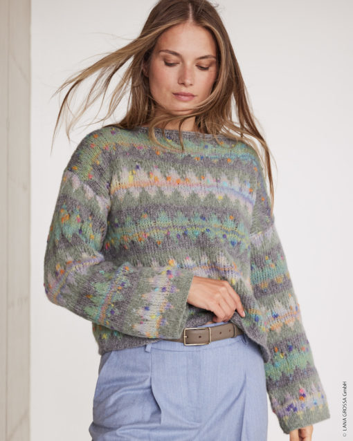 Strickset Pullover Im Jacquardmuster Aus Brigitte No. 2 Und Cassata Von Lana Grossa