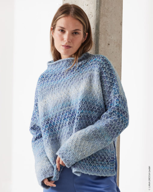 Strickset Pullover Im Hebemaschenmuster Aus Airy Und Picasso Von Lana Grossa