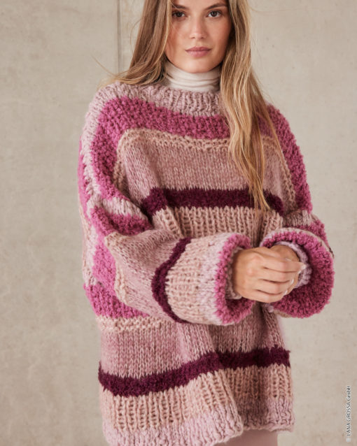 Strickset Oversizepullover Aus Caramella, Alpaca Air Ii, Orsetto Und Silkhair Von Lana Grossa