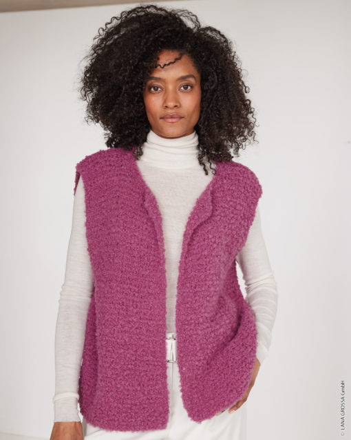 Strickset Weste Kraus Rechts Aus Orsetto Von Lana Grossa