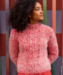 Strickset Pullover Mit Zopf aus Brigitte No. 2 und Mohair Moda von Lana Grossa