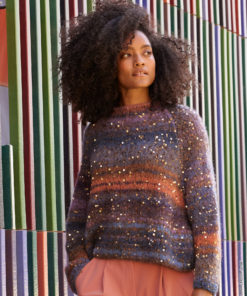 Strickset Raglan-pullover aus Gigante Multi und Cosmo von Lana Grossa