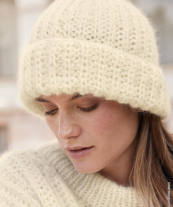 Strickset Mütze Im Halbpatent aus Mohair Di Gio von Lana Grossa