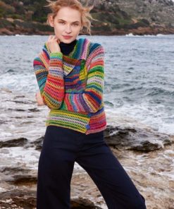 Strickset Jacke gehäkelt aus Infinity von Lang Yarns