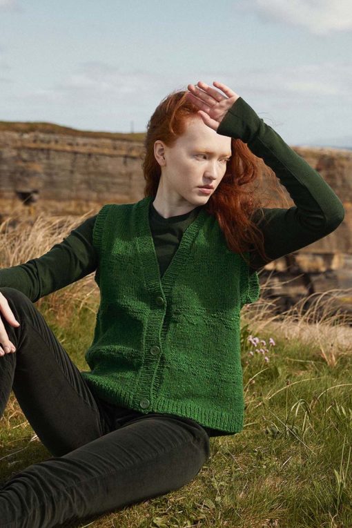 Strickset Weste Aus Donegal Tweed+ Von Lang Yarns
