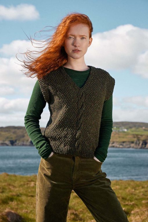 Strickset Pullunder Aus Donegal Tweed+ Von Lang Yarns