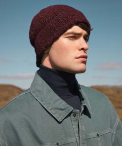 Strickset Herrenmütze aus Donegal Tweed+ von Lang Yarns