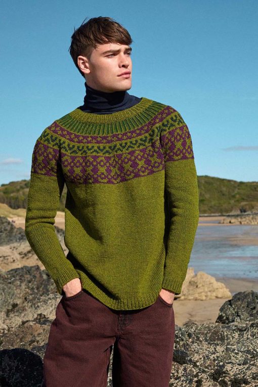 Strickset Pullover Top Down Aus Donegal Woolen Spun Von Lang Yarns