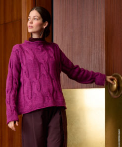 Strickset Pullover Mit Zöpfen aus Cool Merino von Lana Grossa