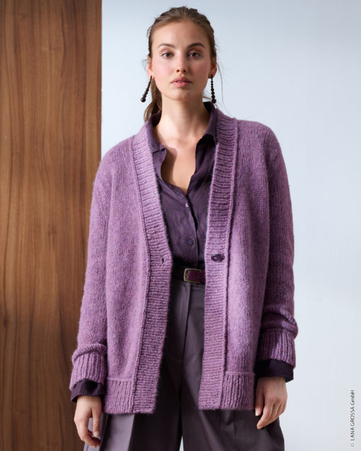 Strickset Jacke Mit Verschlussblende Aus Brigitte No. 2 Von Lana Grossa
