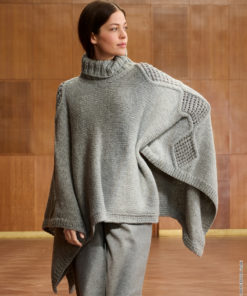 Strickset Poncho aus Cool Merino Big und Glamour von Lana Grossa