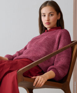Strickset Pullover Im Halbpatent aus Brigitte Silkdream von Lana Grossa