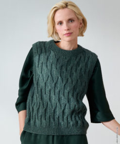 Strickset Slipover Im Struktur-rippenmuster aus Cool Merino von Lana Grossa