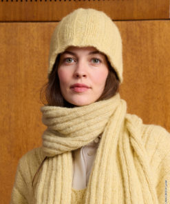 Strickset Mütze Mit Rippenmuster aus Airy von Lana Grossa