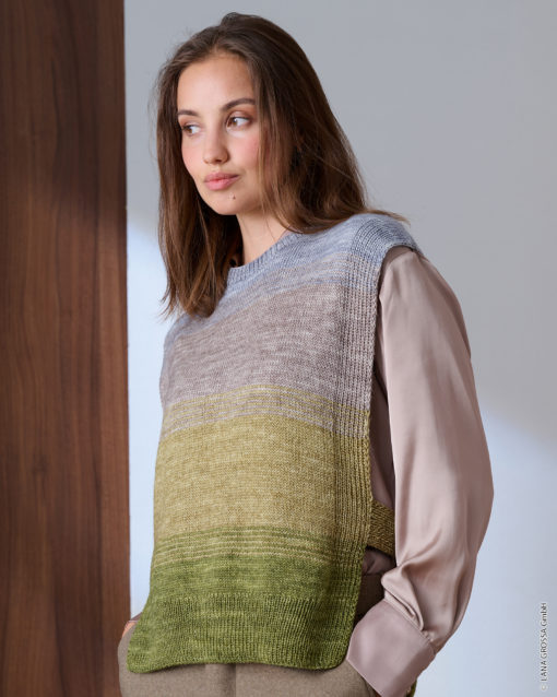 Strickset Slipover Mit Riegel Aus Brigitte Silkdream Von Lana Grossa
