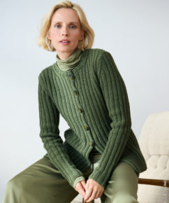 Strickset Jacke Im Rippenmuster aus Cashmere Pure von Lana Grossa