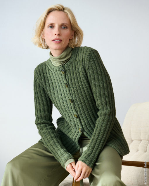 Strickset Jacke Im Rippenmuster Aus Cashmere Pure Von Lana Grossa