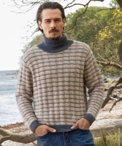 Strickset Pullover Mit Muster aus Cool Wool und Silkhair von Lana Grossa