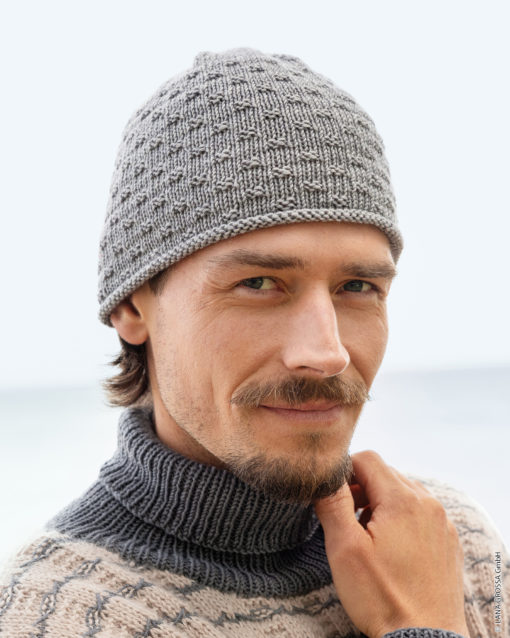 Strickset Mütze Im Würfelmuster Aus Cool Wool Vintage Von Lana Grossa