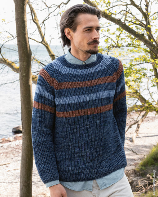 Strickset Streifenpullover Im Halbpatent Aus Cool Wool Vintage Von Lana Grossa